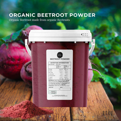 Orku Organic Beetroot Powder Bulk - 100% Pure Beet Root Powder - Beta vulgaris