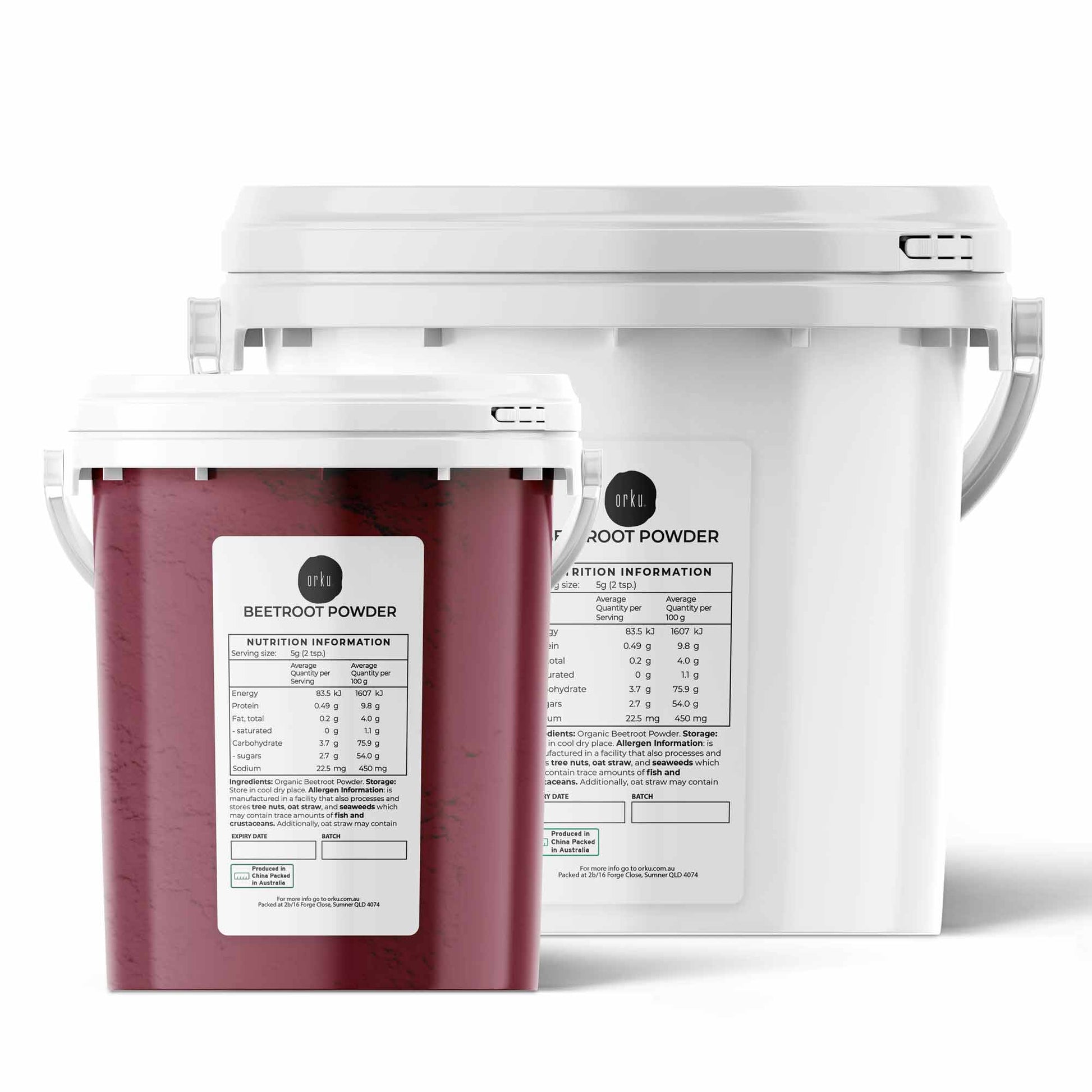 Orku Organic Beetroot Powder Bulk - 100% Pure Beet Root Powder - Beta vulgaris