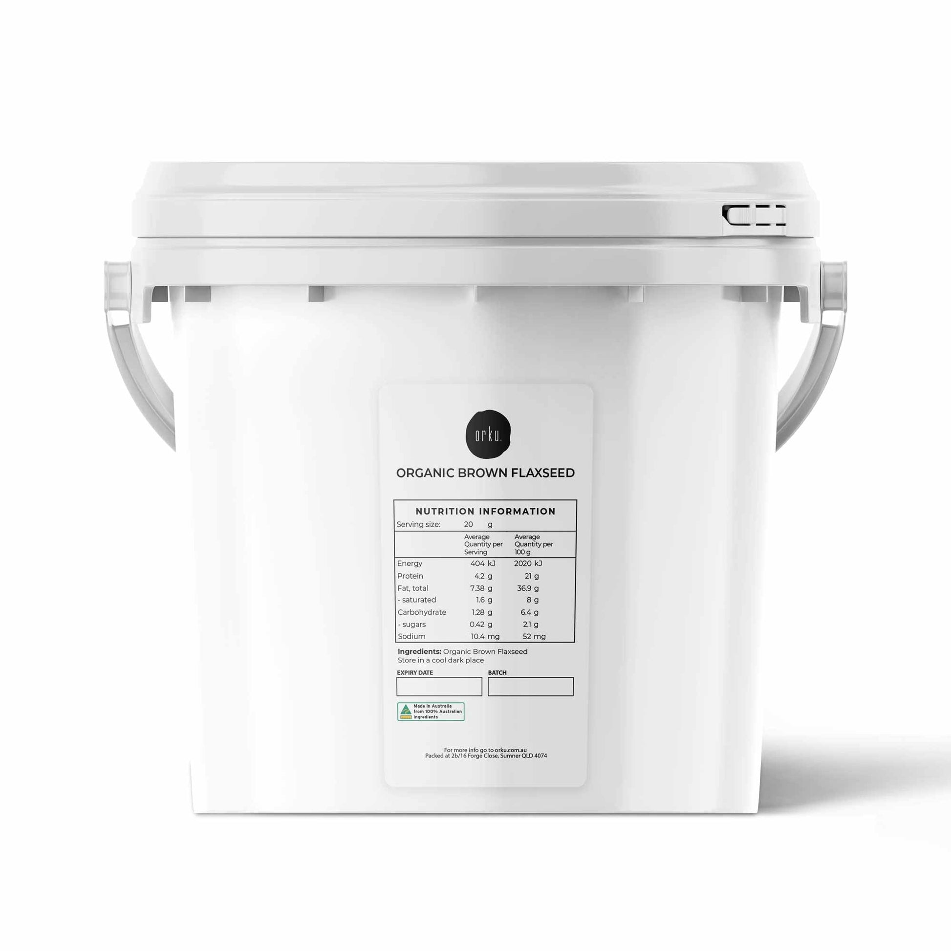 Orku Organic BrownLinseed Flaxseed Whole Grain Non GMO - Tubs
