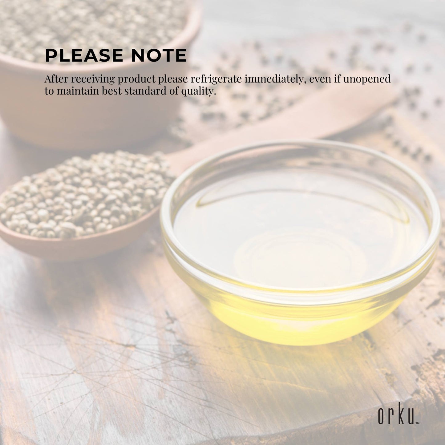 Orku Organic Hemp Seed Oil - Cold Pressed Food Grade Oils