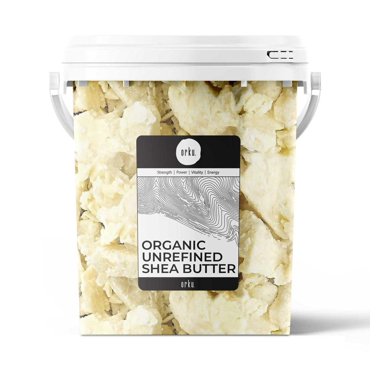 Orku Organic Unrefined Shea Butter Tub Raw African Karite Chunks