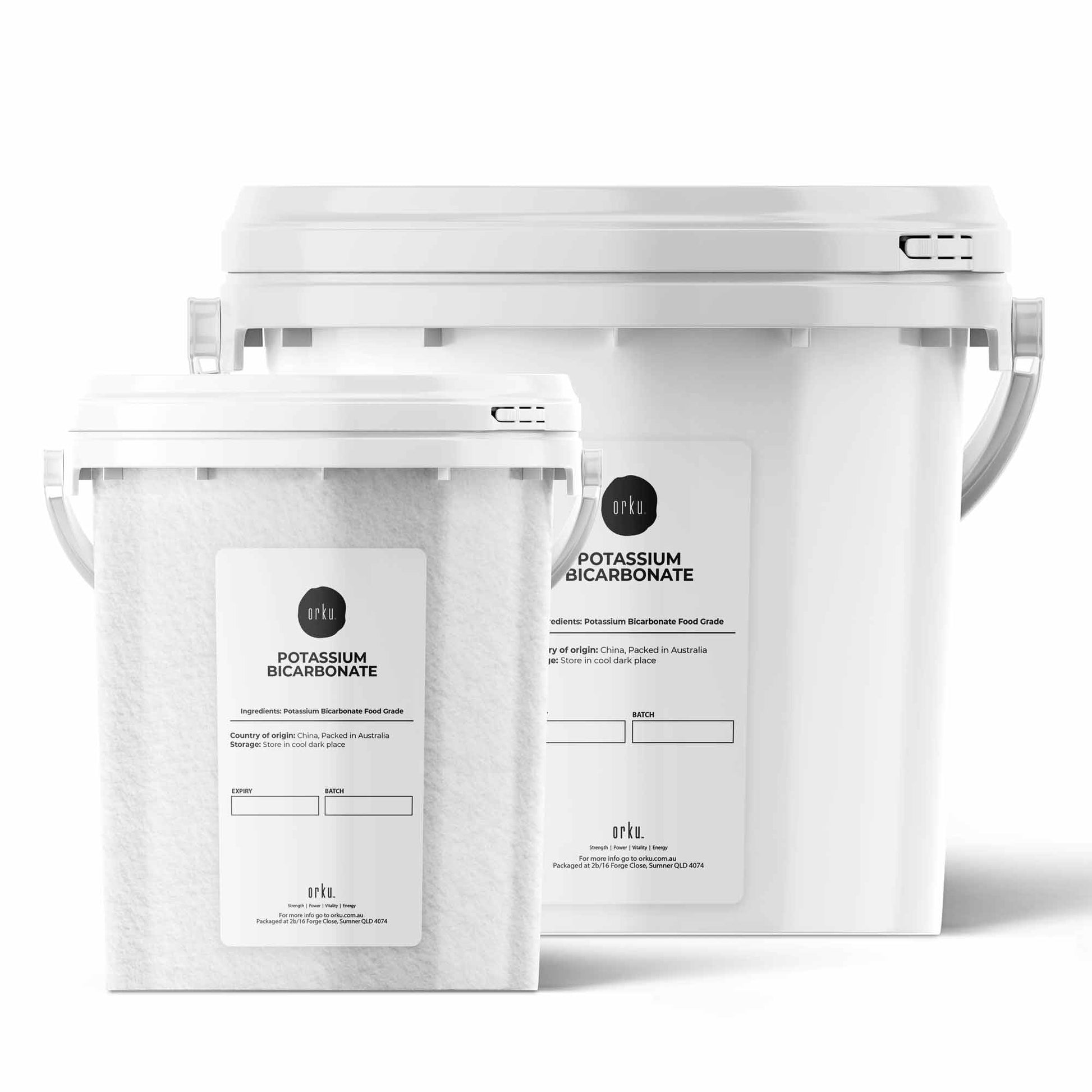 Orku Potassium Bicarbonate Powder Tubs FCC Food Grade - Baking Brewing Bulk