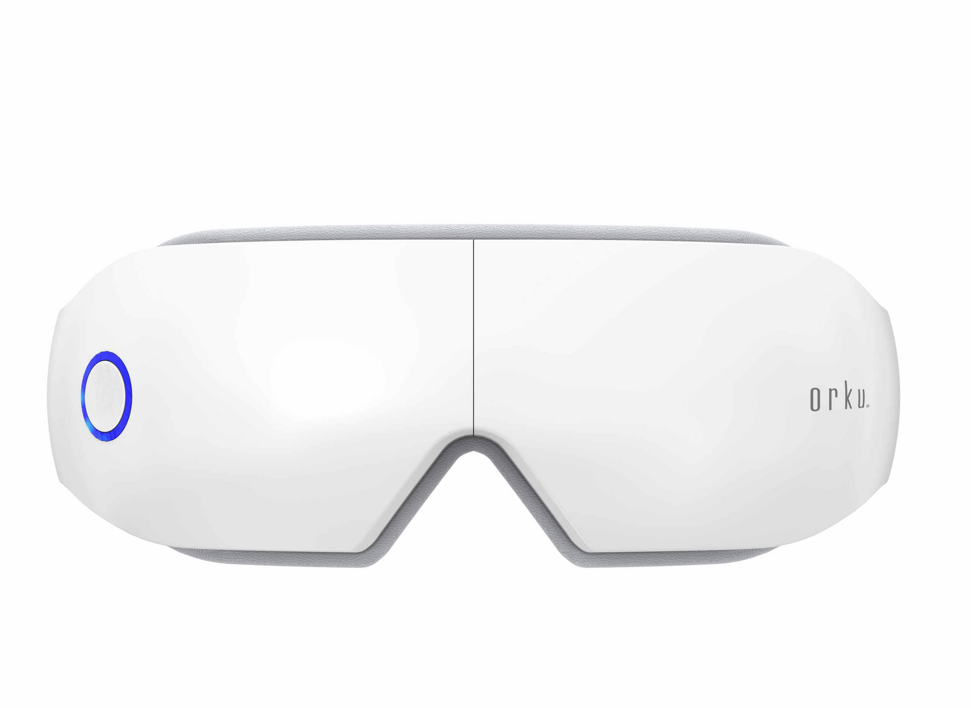 Orku Rechargeable Eye Massager - Heat Compression Vibration Bluetooth White