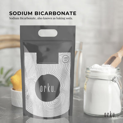 Orku Sodium Bicarbonate Food Grade - Baking Soda Aluminium Free Powder Bulk