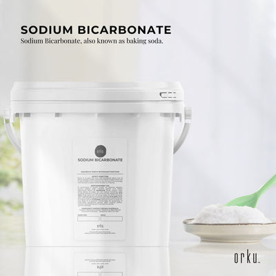 Orku Sodium Bicarbonate Food Grade Tubs - Baking Soda Aluminium Free Powder Bulk