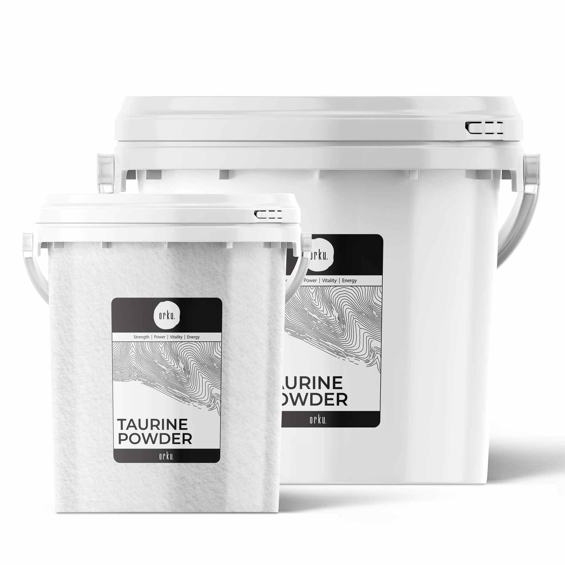 Orku Taurine Powder Tub - High Purity L-Taurine Amino Acid Ingredient Bulk