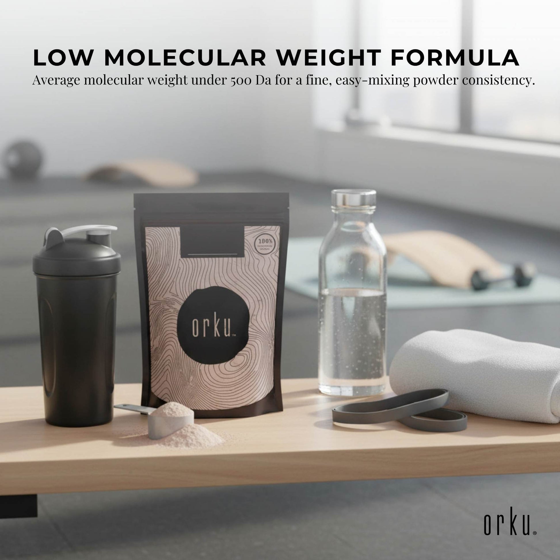 Orku Vegan Collagen Plant Based Alternative Powder Hydrolysed Protein