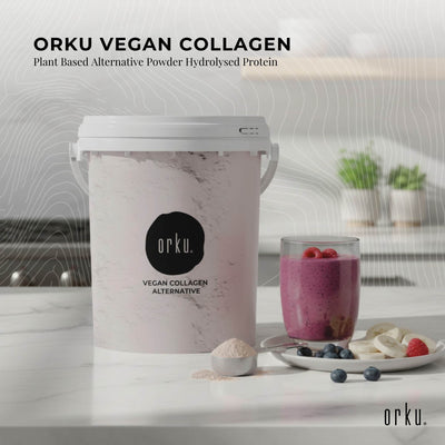 Orku Vegan Collagen Plant Based Alternative Powder Hydrolysed Protein Tub