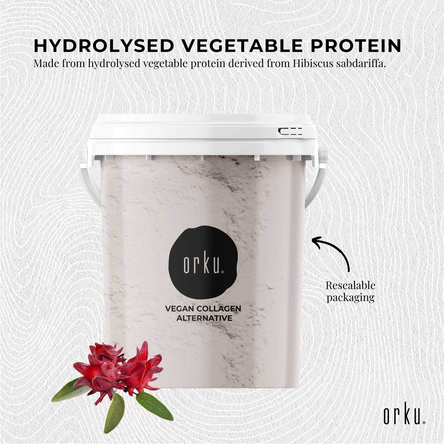 Orku 600g Vegan Collagen Plant Based Alternative Powder Hydrolysed Protein