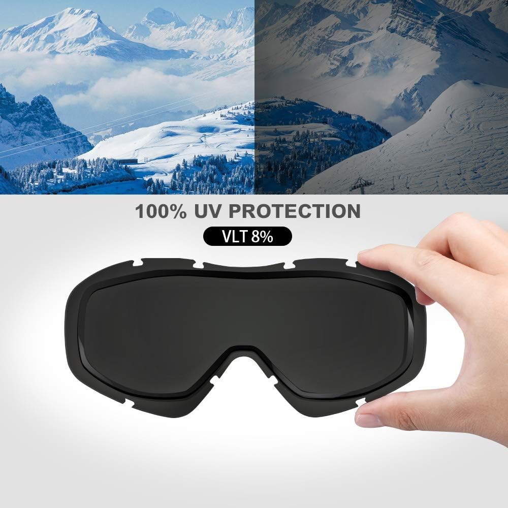 OutdoorMaster OTG Ski Goggles - Over Glasses Ski/Snowboard Goggles for Men, Women & Youth - 100% UV Protection-OM-5