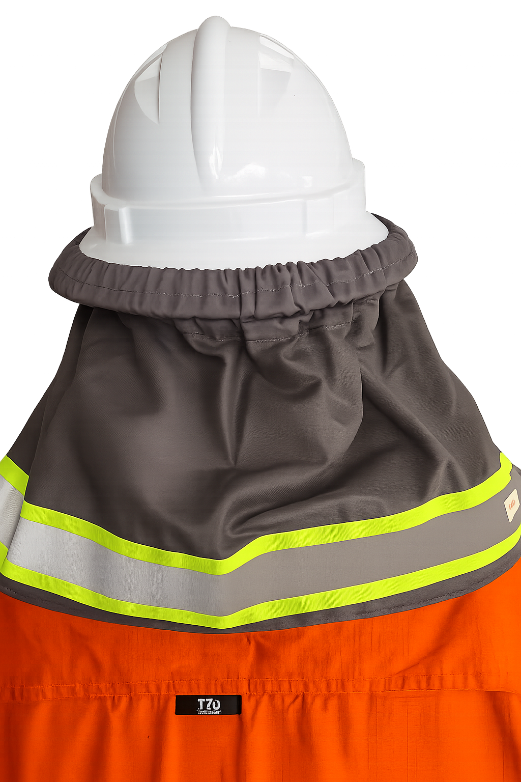 Ozzy Hardhat Shade - UPF50+ Neck Sun Protection - Hi Vis Grey