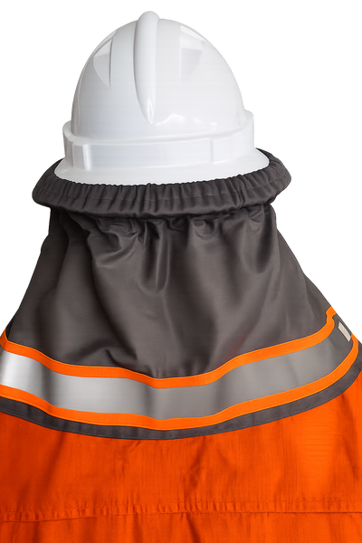 Ozzy Hardhat Shade - UPF50+ Neck Sun Protection - Hi Vis Grey