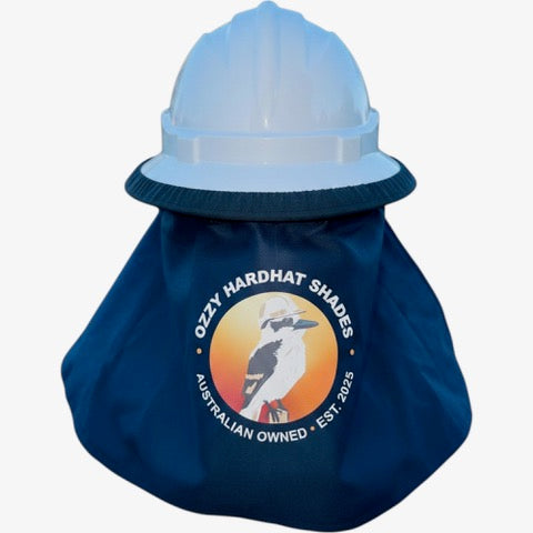 Ozzy Hardhat Shade - UPF50+ Sun Neck Protection - Kookaburra Navy