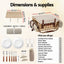 Alfresco 2 Person Insulated Picnic Basket Set with Foldable Wood Table Mat