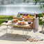 Alfresco 2 Person Insulated Picnic Basket Set with Foldable Wood Table Mat