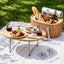 Alfresco 2 Person Insulated Picnic Basket Set with Foldable Wood Table