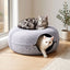 i.Pet Cat Bed with Tunnel 60x28CM Donut Felt Cave Hideaway Detachable Grey