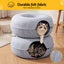 i.Pet Cat Bed with Tunnel 60x28CM Donut Felt Cave Hideaway Detachable Grey