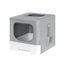i.Pet Cat Litter Box Large Tray Kitty Toilet Enclosed Hooded Foldable Cat Litter Box Scoop Grey