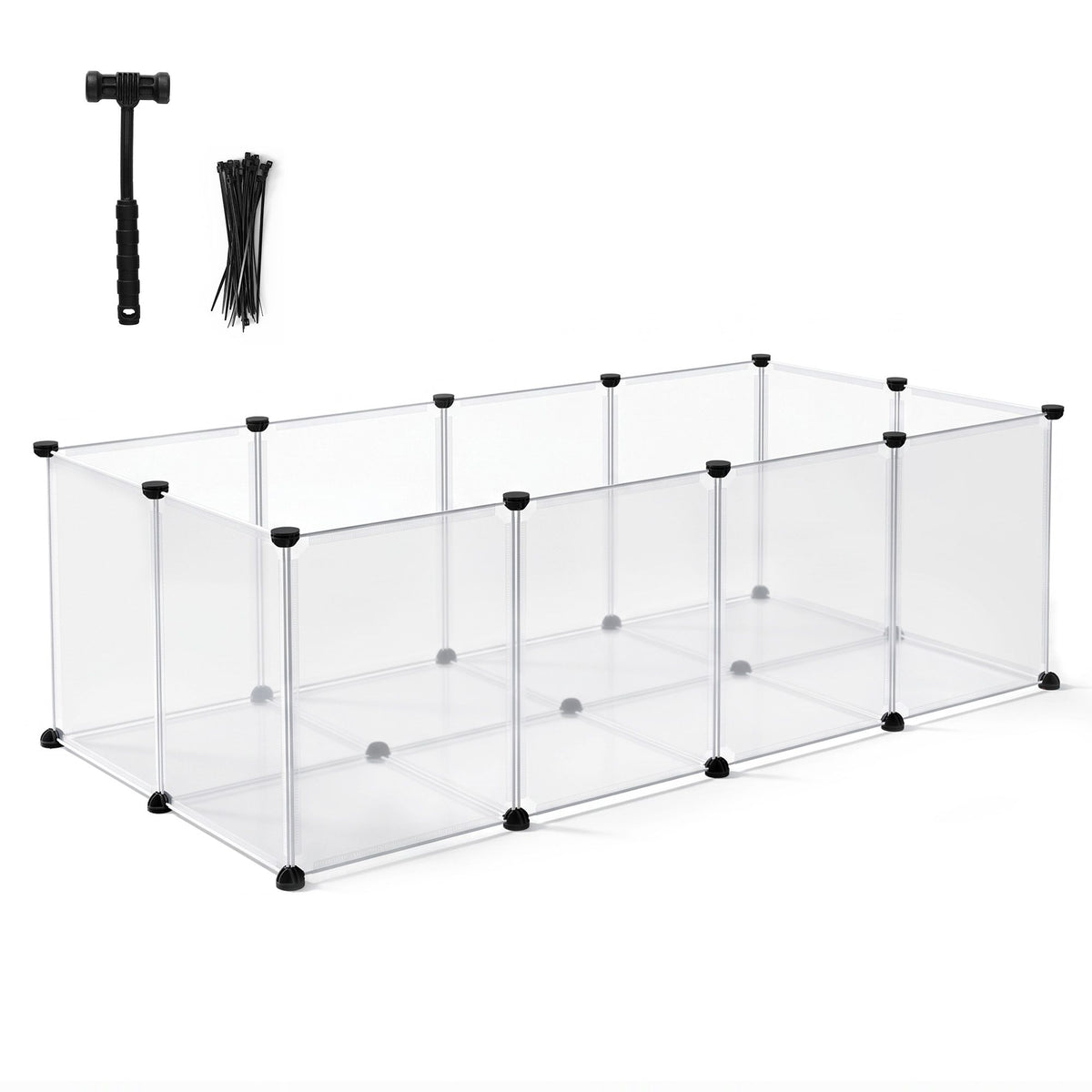 i.Pet Pet Dog Playpen 20 Panels with Baseboard DIY Enclosure Small Animal Rabbit Pen