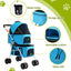 i.Pet Pet Stroller Dog Pram Large Cat Carrier Travel Pushchair Foldable 4 Wheels