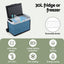 Glacio Portable Fridge 30L Bar Fridges Camping Freezer 12V/24V/240V