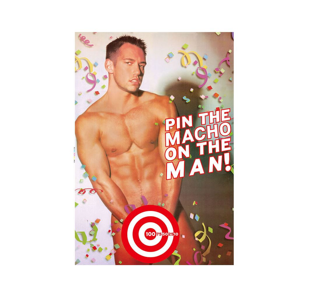 Pin The Macho On The Man Hens Night Party Game Fun Willy Penis Bride To Be