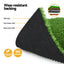 Prime Turf Artificial Grass Turf Rug Fake Grass 2 Rolls 15mm Height 50cm x 2m Indoor Outdoor Synthetic Grass Mat Carpet with Drainage Holes Plastic Plant