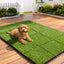 Prime Turf Artificial Grass Turf Tiles Interlocking Fake Grass Mat for Balcony Pet 12 Pack