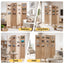 Artiss Room Divider 4 Panel Folding Privacy Screen Partition Rotatable Photo Frame Picture Collage Display Solid Wood Natural