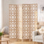Artiss 4 Panel Room Divider Folding Privacy Screen Wooden Partition Geometric Freestanding Separator Natural 170cm