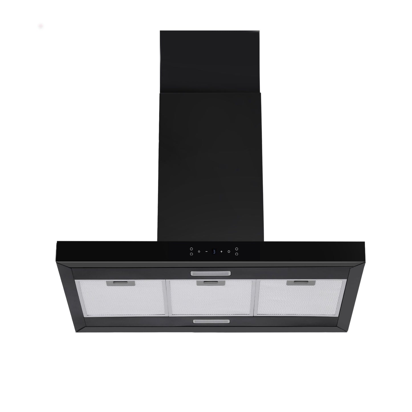 Devanti 90cm Island Rangehood Ceiling-Mounted 3-Speed Touch Control LED Black