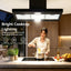Devanti 90cm Island Rangehood Ceiling-Mounted 3-Speed Touch Control LED Black