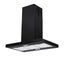 Devanti 90cm Island Rangehood Ceiling-Mounted 3-Speed Touch Control LED Black