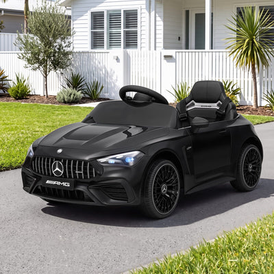 Ride On Car Licensed Mercedes Benz AMGC63 Kids Electric Car 12V Music Black