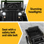Rigo Kids Electric Ride On Car Jeep Military Off Road Toy Cars Remote 12V Black