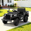 Rigo Kids Electric Ride On Car Jeep Military Off Road Toy Cars Remote 12V Black