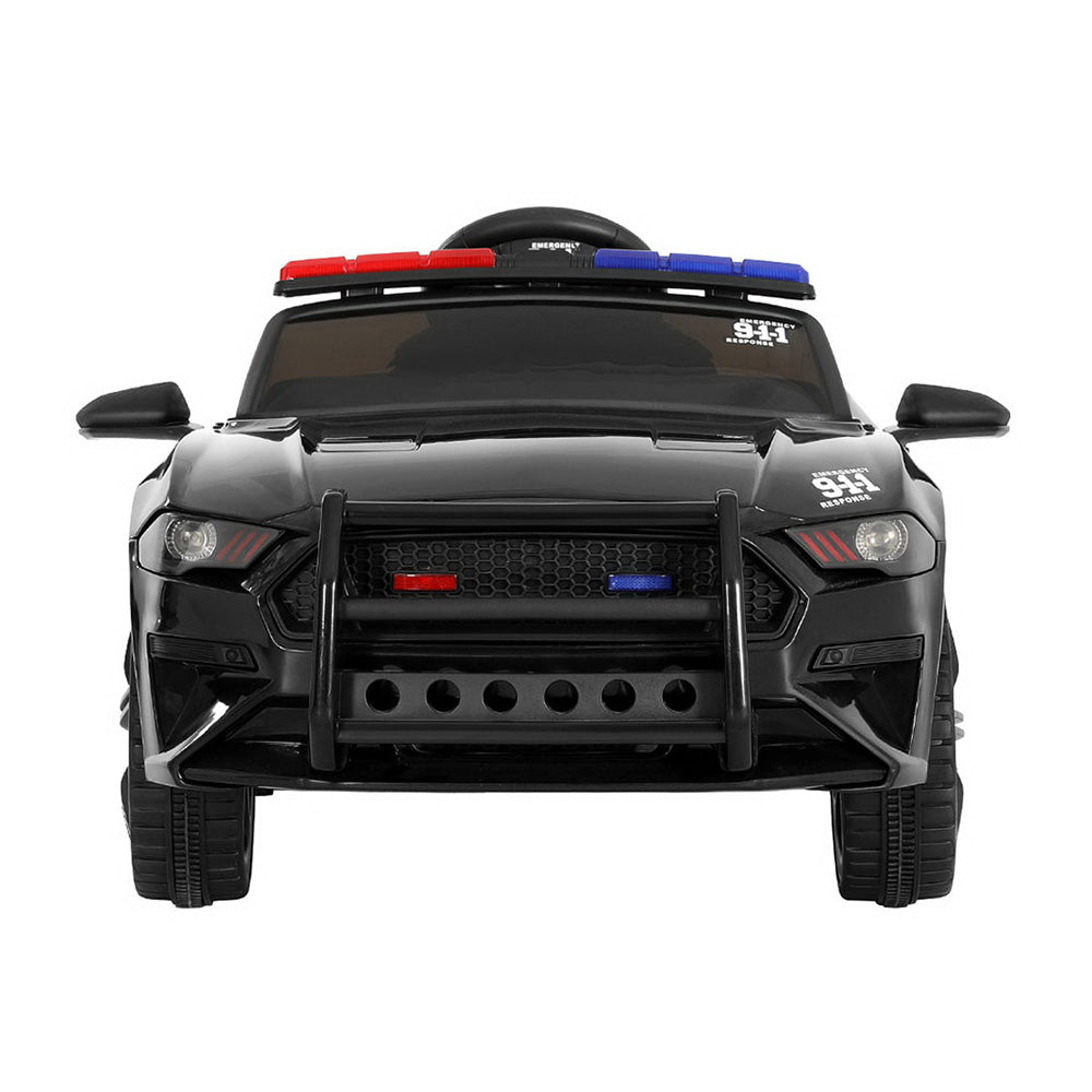 Rigo Kids Ride On Car Electric Patrol Police Cars Battery Powered Toys 12V Black
