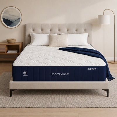 RoomSense Double Mattress, 26cm Orthopedic Firm Mattress for Back Pain Relief, Pocket Spring Hybrid Mattress Double Size for Home & Rental