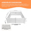 Rooster Farms 0.95m PVC Dog Whelping Box Puppy Birthing Pen - Anti-Crush Rail