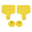Rooster Farms 100x Cattle Ear Tags 6x7cm Livestock Set - Blank Yellow