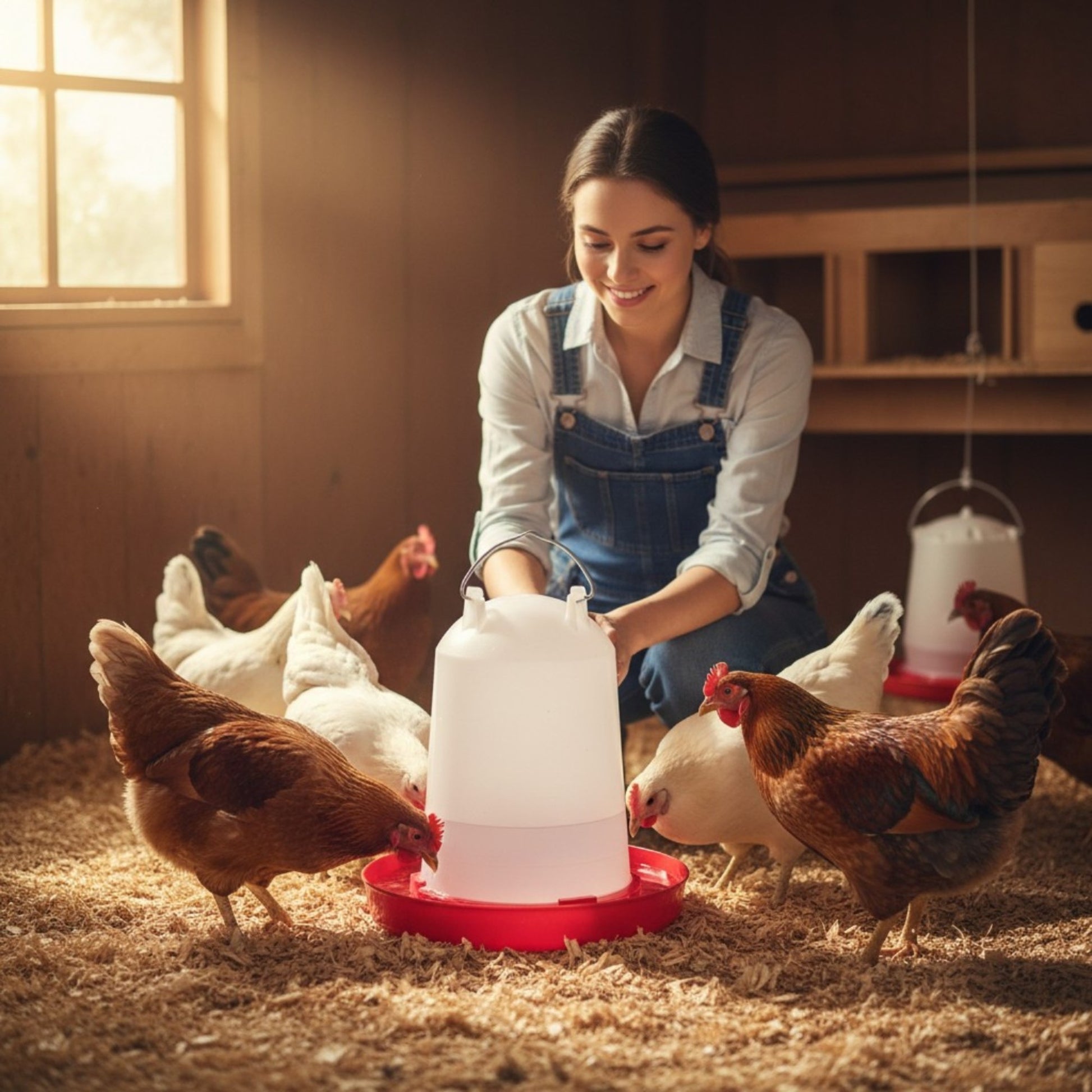 Rooster Farms 14L Automatic Chicken Drinker Poultry Waterer Bucket Chooks Ducks