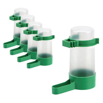 Rooster Farms 5x Bird Cage Water Dispenser Drinker for Pet Parrot Budgie Aviary