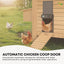 Rooster Farms Automatic Chicken Coop Door - Battery Timer Anti Pinch Safety