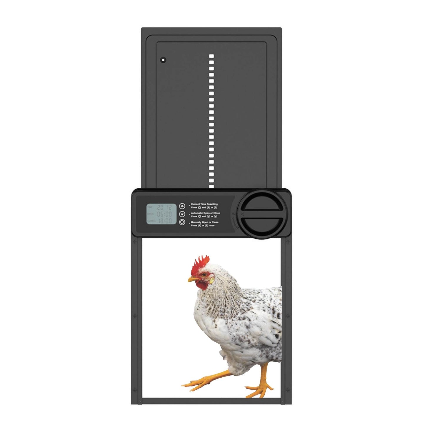 Rooster Farms Automatic Chicken Coop Door - Battery Timer Anti Pinch Safety