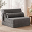 Artiss 3-in-1 Folding Sofa Bed Armless Lounger Chair with Side Pocket and Pillow