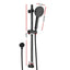 Handheld Shower Head Wall Holder 4.7'' High Pressure Adjustable 3 Modes Black