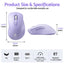 SOLAKAKA Silent Wireless Mouse Bluetooth 2.4GHz 4200 DPI 7 Buttons