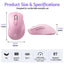 SOLAKAKA Silent Wireless Mouse Bluetooth 2.4GHz 4200 DPI 7 Buttons