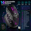 SOLAKAKA Wireless MMO Gaming Mouse 16 Buttons Bluetooth 24000 DPI RGB